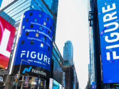 Gigante de empréstimos Fintech Figure confirma violação de dados Figure Technology Solutions Inc. signage during the company's initial public offering at the Nasdaq MarketSite in New York, US, on Thursday, Sept. 11, 2025.