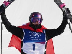 Gremaud novamente nega a Gu a medalha de ouro olímpica no freeski Slopestyle A suíça Mathilde Gremaud comemora sua medalha de ouro em sua final...