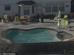 Gritos angustiados soam depois que irmãs pequenas de 3 anos entraram furtivamente na piscina do quintal e se afogaram enquanto a mãe e o avô dormiam Duas irmãs de três anos morreram tragicamente depois de entrarem furtivamente em uma piscina de quintal em Katy, Texas, na manhã de quarta-feira, de acordo com a polícia.