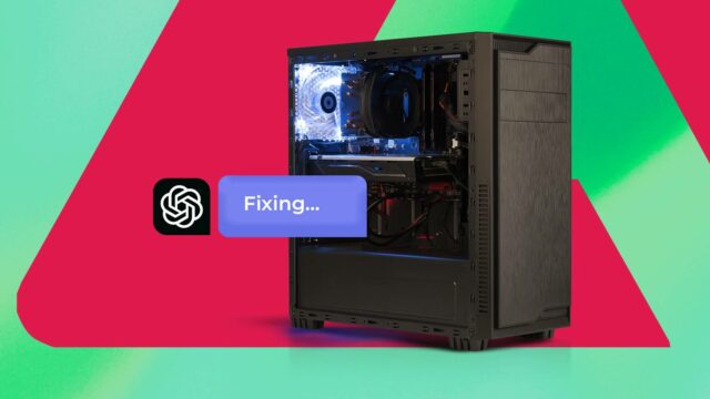 Uma variedade de eletrodomésticos dispostos juntos em um piso de madeira, com o logotipo NotebookLM brilhando no centro