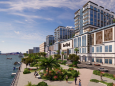 Hard Rock International revela planos para hotel e cassino em San Juan, primeiro em Porto Rico Hard Rock em renderização de San Juan, prédio de frente para a água com um caminho e vegetação entre eles. Hard Rock International revela planos para hotel e cassino em San Juan, primeiro em Porto Rico