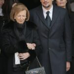 Na foto: Maria Franca Ferrera e seu filho Giovanni Ferrero durante o funeral de Michele Ferrero em 18 de fevereiro de 2015