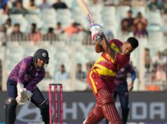 Hetmyer acerta 50 em 22 bolas, o mais rápido de um rebatedor das Índias Ocidentais na Copa do Mundo T20 Hetmyer acerta 50 em 22 bolas, o mais rápido de um rebatedor das Índias Ocidentais na Copa do Mundo T20