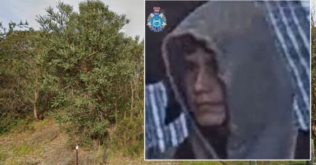 A Polícia de WA divulgou esta imagem (detalhe) de um homem que pode ajudar em suas investigações sobre um incêndio no cerrado de Perth.