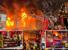 Incêndio violento com 4 alarmes em Nova York fere 2 bombeiros e 7 pessoas – incluindo 1 em estado crítico Incêndio violento com 4 alarmes em Nova York fere 2 bombeiros e 7 pessoas - incluindo 1 em estado crítico