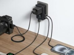 Indo para o exterior? Este adaptador de viagem pode evitar muitas dores de cabeça Adaptador de viagem Anker Nano na mesa à beira-mar