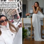 A influenciadora de Nova York Shayla Quinn usa um vestido de noiva pelo qual se tornou viral