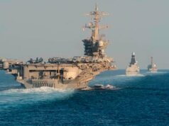 Jato de combate abate drone iraniano que se aproximava de porta-aviões, dizem militares dos EUA O porta-aviões USS Abraham Lincoln em 2019.