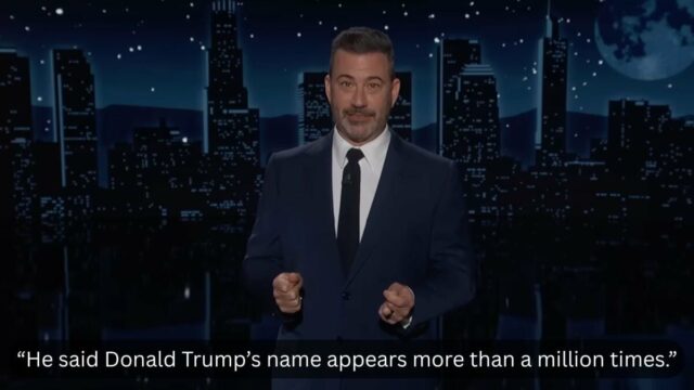 Jimmy Kimmel responde a Trump sendo mencionado mais de um milhão de vezes nos arquivos de Epstein
