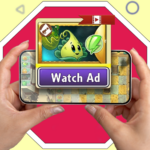 Mascote do Android olhando através de uma lupa atrás de um grande e colorido logotipo 3D da Google Play Store.