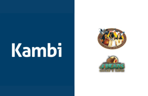 Kambi expande presença na Dakota do Norte com acordo de apostas esportivas de cassino tribal Kambi expande presença na Dakota do Norte com acordo de apostas esportivas em cassino tribal. Gráfico dividido mostrando o logotipo Kambi em um fundo azul à esquerda, com o selo Mandan, Hidatsa e Arikara Nation e o logotipo 4 Bears Casino & Lodge exibido em um fundo claro à direita.