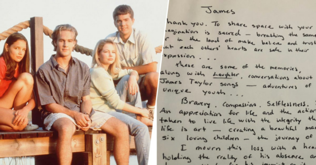 Katie Holmes escreve uma homenagem manuscrita ao co-estrela James Van Der Beek após sua morte aos 48 anos
