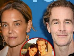 Katie Holmes se lembra do costar James Van Der Beek de ‘Dawson’s Creek’ após sua morte Katie Holmes e James Van der Beek Getty 1