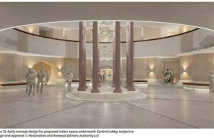 Kemi Badenoch ataca o ‘caso perdido’ do plano de £ 40 bilhões para transformar o Parlamento em um ‘hotel Net-Zero Dubai’ Uma área impressionante poderia ser criada abaixo do Lobby Central do Parlamento de acordo com os planos