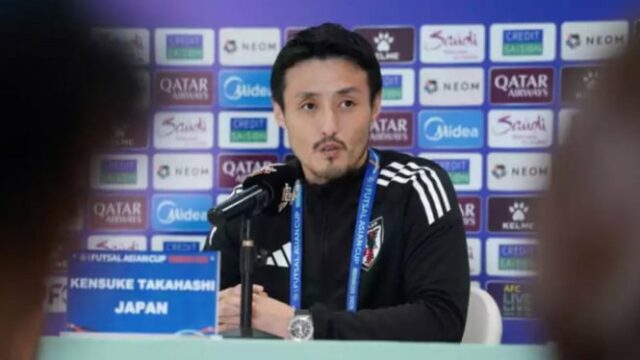 Kensuke Takahashi diz que o Japão está pronto para impedir o avanço da seleção indonésia de futsal até a final da Copa da Ásia

