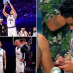 Shams Charania # 19 chuta a bola durante o jogo contra o Team Anderson durante o Ruffles NBA All-Star Celebrity Game na sexta-feira, 13 de fevereiro de 2026, no Kia Forum em Los Angeles, Califórnia.