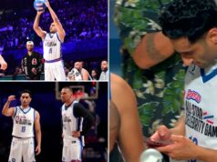 Kevin Durant critica Shams Charania da ESPN por estar ao telefone no NBA All-Star Celebrity Game: ‘Tenha algum respeito’ Shams Charania # 19 chuta a bola durante o jogo contra o Team Anderson durante o Ruffles NBA All-Star Celebrity Game na sexta-feira, 13 de fevereiro de 2026, no Kia Forum em Los Angeles, Califórnia.