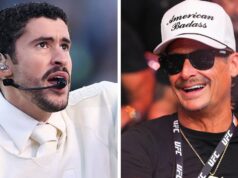 Kid Rock reage ao show do intervalo do Bad Bunny no Super Bowl: ‘Eu não entendi nada disso’ | Vídeo Bad Bunny se apresentando no Super Bowl LX (Getty Images)