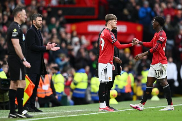 Michael Carrick e Ole Gunnar Solskjaer como treinadores do Man Utd