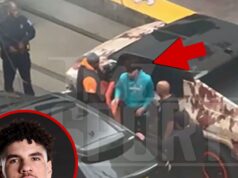 LaMelo Ball é vista mergulhando na Lamborghini após acidente de carro em Charlotte 021926_light_ball-cal