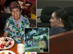 Ladrões sorridentes de Las Vegas culpam a polícia pelo acidente que matou um veterano de 101 anos da Segunda Guerra Mundial – enquanto são condenados à prisão Ladrões sorridentes de Las Vegas culpam a polícia pelo acidente que matou um veterano de 101 anos da Segunda Guerra Mundial - enquanto são condenados à prisão