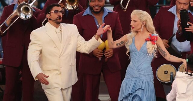 Apresentam surpresas de Bad Bunny com convidados especiais durante o show do intervalo do Super Bowl 2026, Lady Gaga