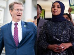 Legislador do Partido Republicano pede ao comitê da Intel para obter os registros de imigração do representante do ‘Esquadrão’ Ilhan Omar O deputado Tim Burchett falando fora do Capitólio dos EUA.