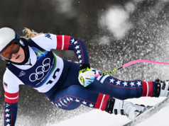 Lindsey Vonn conclui teste de downhill nas Olimpíadas, apesar do rompimento do ACL lindsey vonn principal getty