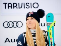 Lindsey Vonn envia mensagem clara antes da aparição nas Olimpíadas Lindsey Vonn of Team United States celebrate 2nd place on the podium after Audi FIS Alpine Ski World Cup Women's Super G at Prampero Slope Monte Lussari on January 18, 2026 in Tarvisio, Italy.