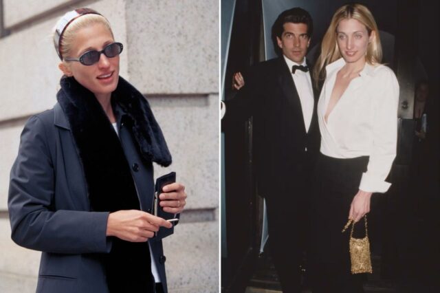 Loiro platinado, bandanas de US $ 36 - e o retorno da touca plana: como 'Love Story' de JFK Jr. e Carolyn Bessette Kennedy inspirou um renascimento da moda e negócios em expansão para Nova York

