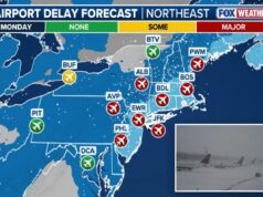 Mais de 3.000 voos cancelados nos aeroportos de Nova York enquanto uma nevasca histórica ameaça enterrar a região em 60 centímetros de neve Mais de 3.000 voos cancelados nos aeroportos de Nova York enquanto uma nevasca histórica ameaça enterrar a região em 60 centímetros de neve