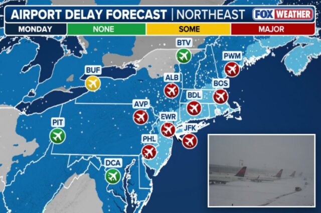 Mais de 3.000 voos cancelados nos aeroportos de Nova York Mais de 3.000 voos cancelados nos aeroportos de Nova York enquanto uma nevasca histórica ameaça enterrar a região em 60 centímetros de neve