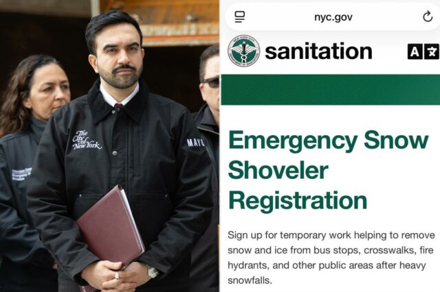 Zohran Mamdani, vestindo uma jaqueta preta com 