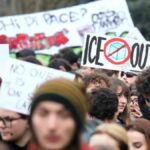 Manifestantes anti-ICE se manifestam em Milão antes dos Jogos Olímpicos de Inverno
