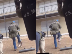 Marechal dos EUA é visto chutando cachorro em vídeo viral Jordan King