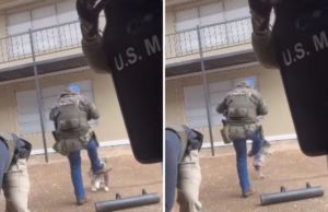 Marechal dos EUA é visto chutando cachorro em vídeo viral Jordan King