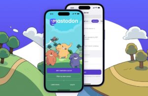 Mastodon, uma alternativa descentralizada ao X, planeja atingir os criadores com novos recursos Mastodon displayed on smartphone screens