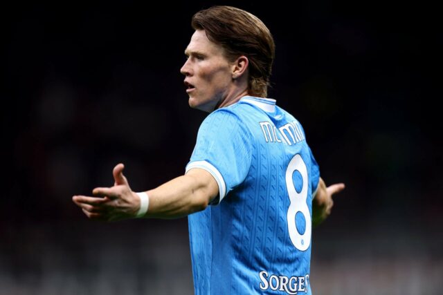 Meio de comunicação italiano faz Scott McTominay reivindicar o retorno do Manchester United após comentários do chefe do Napoli
