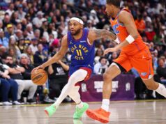 Melhores acessórios de jogador Nuggets vs. Thunder, escolha: confronto de favoritos do título da NBA em OKC Banner de origem preferencial do Google