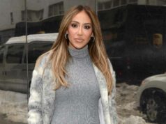 Melissa Gorga encontrou uma maneira de fazer um vestido de malha simples parecer aconchegante e luxuoso Maura Higgins é vista em Midtown em 23 de janeiro de 2026 na cidade de Nova York.