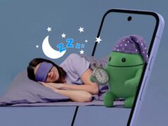 Meu telefone é oficialmente um treinador do sono e finalmente estou conseguindo 8 horas Uma mulher dormindo na cama ao lado do logotipo do Google Home