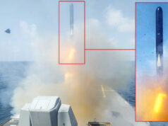 Míssil de cruzeiro Black Tomahawk visto pela primeira vez em ataques ao Irã (atualizado) Outras imagens e vídeos dos ataques mostram os TLAMs em sua cor cinza padrão. (USN)