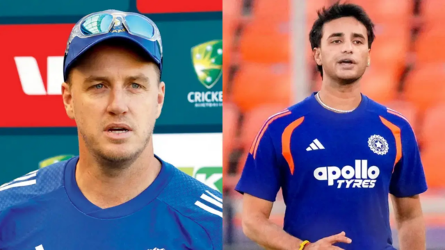 Morne Morkel apoia o batedor da equipe indiana Abhishek Sharma
