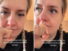 Mulher disse que era “muito gorda” quando criança e depois relembra fotos antigas Mulher disse que era “muito gorda” quando criança e depois relembra fotos antigas