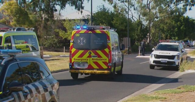 Os serviços de emergência foram chamados para Moseley Street em Mansfield Park, no noroeste de Adelaide, às 9h30 de hoje, depois que um vizinho ouviu seus gritos e ligou para Triple Zero.