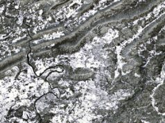 NASA Timelapse captura mudanças na paisagem da Virgínia ao longo de 9 semanas Still image by Lauren Dauphin/NASA Earth Observatory using Landsat data from the U.S. Geological Survey.