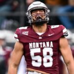 O linebacker de Montana, Solomon Tuliaupupu, comemora uma demissão em 6 de dezembro de 2025.