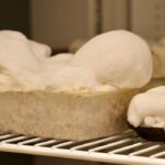 Uma mulher está em um laboratório universitário.