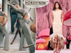 Nordstrom inicia sua comemoração de 125 anos com colaborações exclusivas com Chanel, NikexSkims e mais Luiza Perote desfilando vestido branco com detalhes de penas no desfile Chanel Haute Couture Week Primavera/Verão 2026.