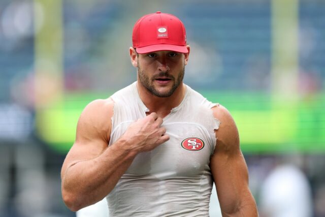 Nova atualização sobre lesões de Nick Bosa surge do GM NFL edge rusher Nick Bosa of the San Francisco 49ers.